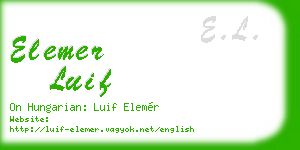 elemer luif business card