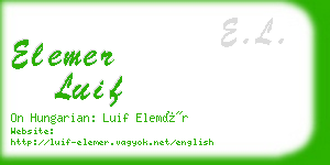 elemer luif business card